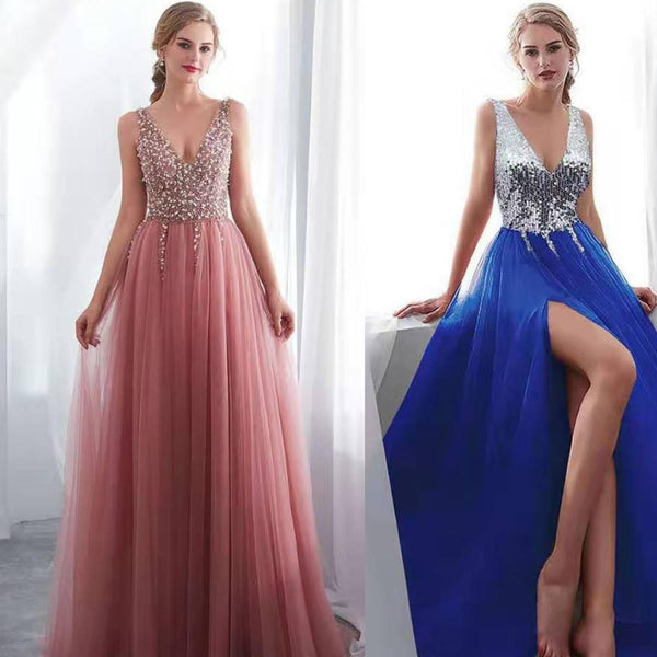 Deep V Club Bridesmaid Dresses