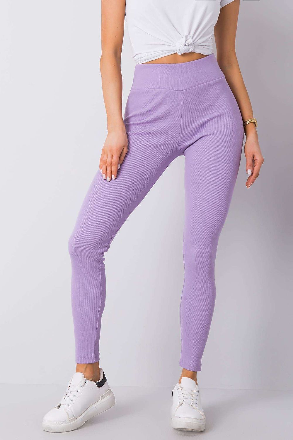 Cotton High-Waisted Leggings - pink