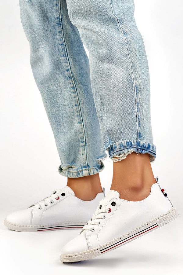 Women's Leather White Sneakers