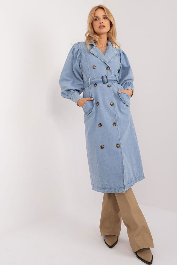 Women's Long Denim Coat for Spring and Summer Style