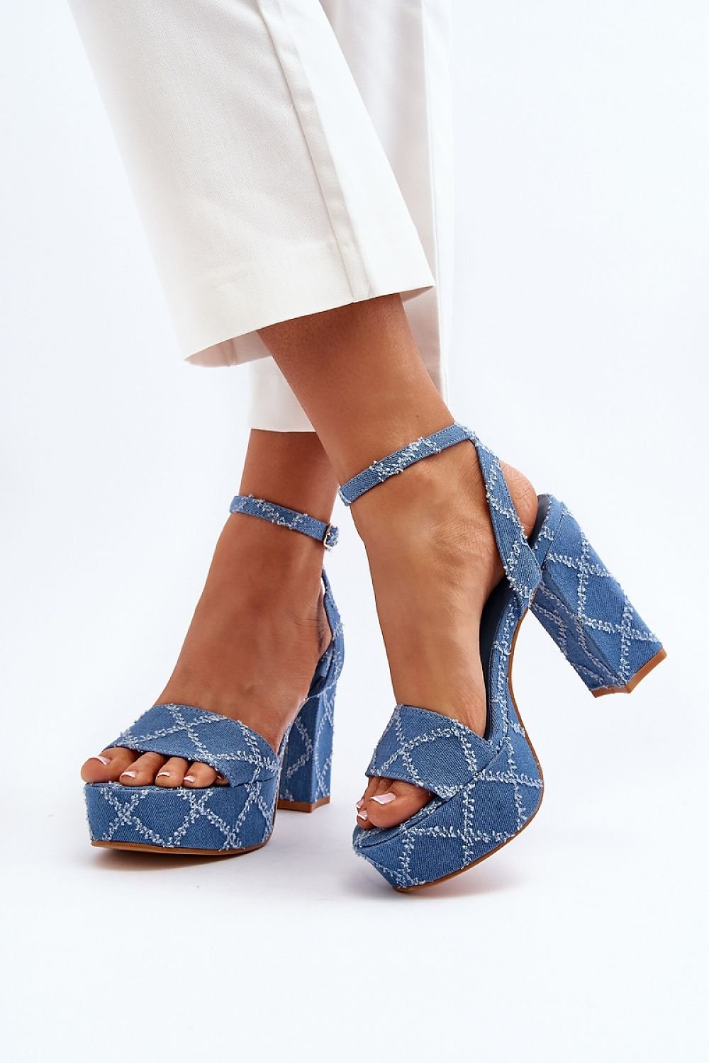 Stylish Block Stiletto Heel Sandals for Elegant Summer Style, featuring eco-friendly materials and an adjustable strap.