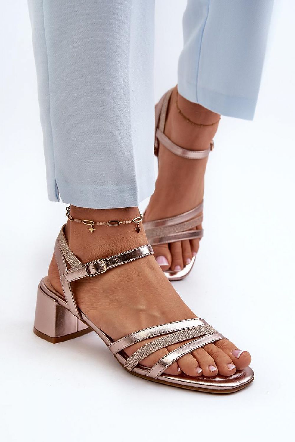 Charming Eco Leather Low Heel Sandals For Women Comfort, featuring stylish straps and a stable block heel for all occasions.