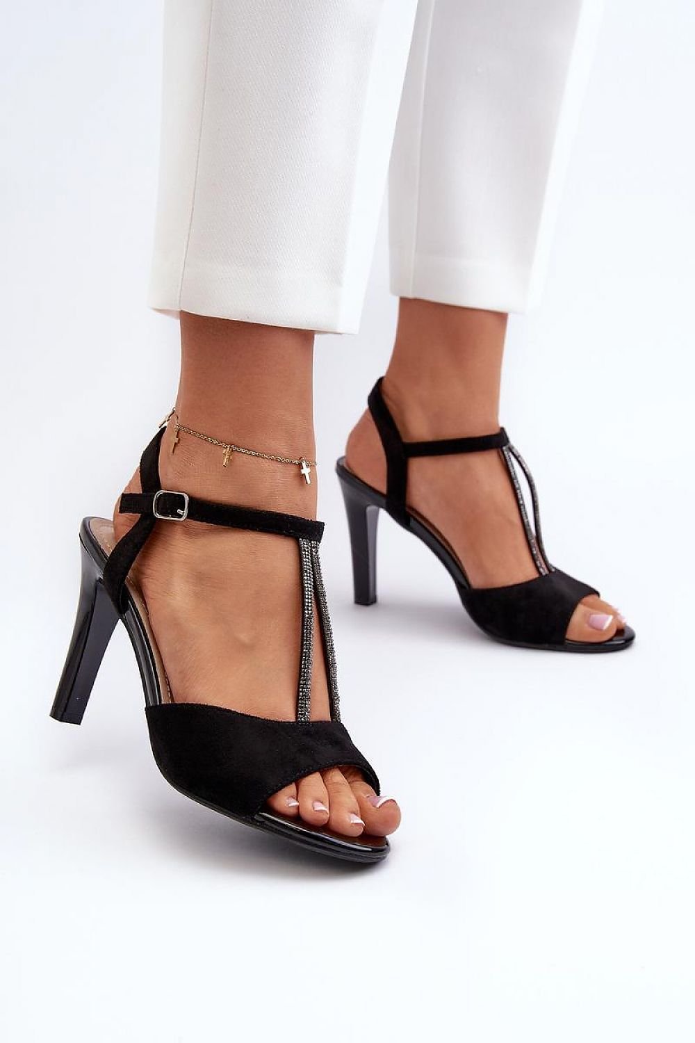 Sophisticated and stylish, these Elegant Black Heeled Sandals with Straps for Women elevate any outfit perfectly.