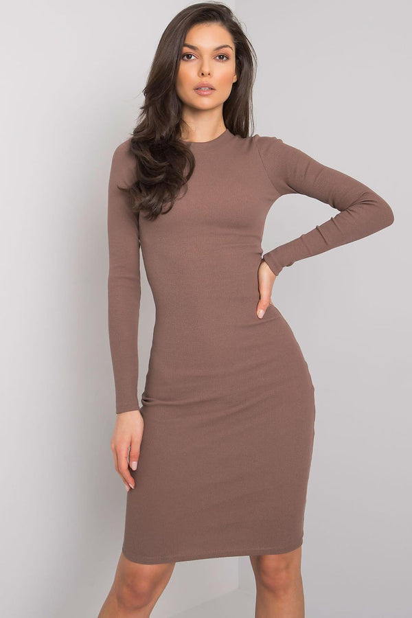 Cotton Long Sleeve Pencil Cut Dress