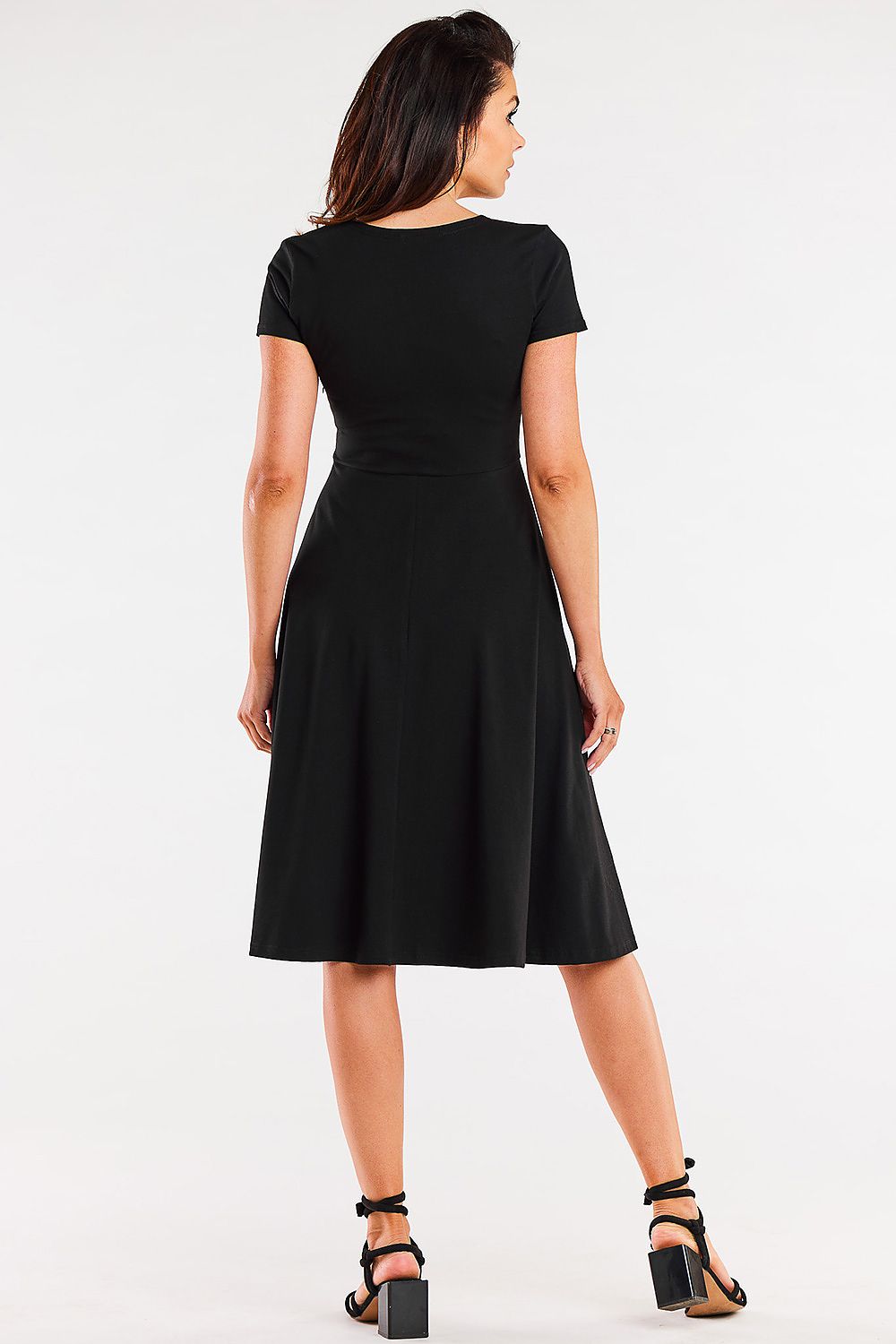 Elegant Cotton Short Sleeve Midi Dress for Effortless Style, featuring short sleeves and a flattering silhouette.