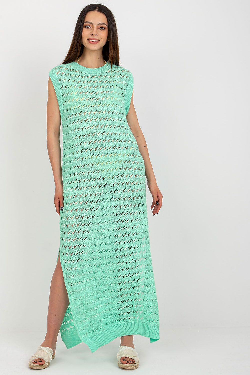 Stylish Openwork Knit Dress, perfect for beach days. Explore our Beach Dresses for Vacation collection today!